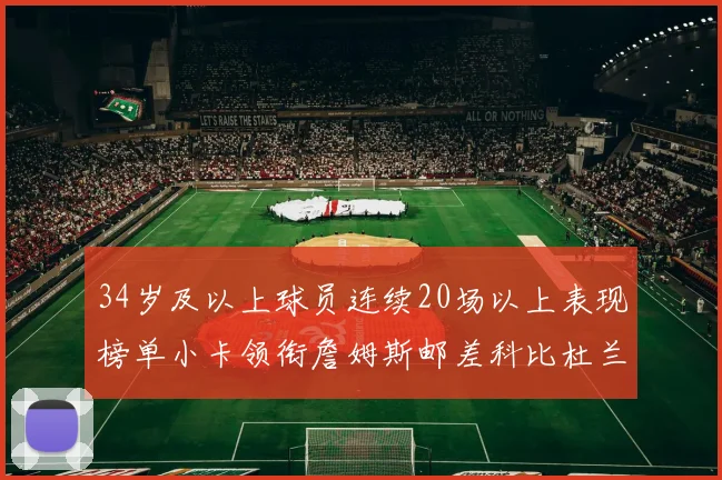 34岁及以上球员连续20场以上表现榜单小卡领衔詹姆斯邮差科比杜兰特上榜